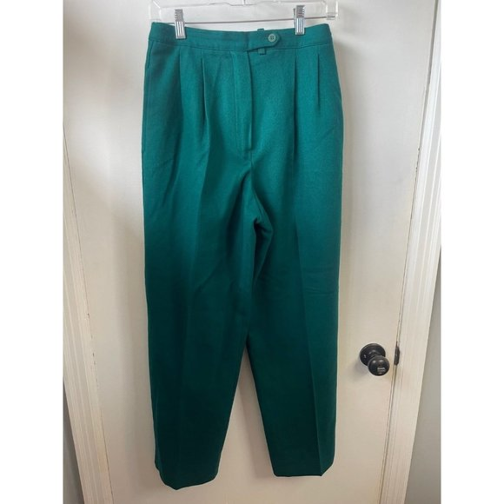 Vintage women’s hunter green size 10 Russ‎ 100% wool pants